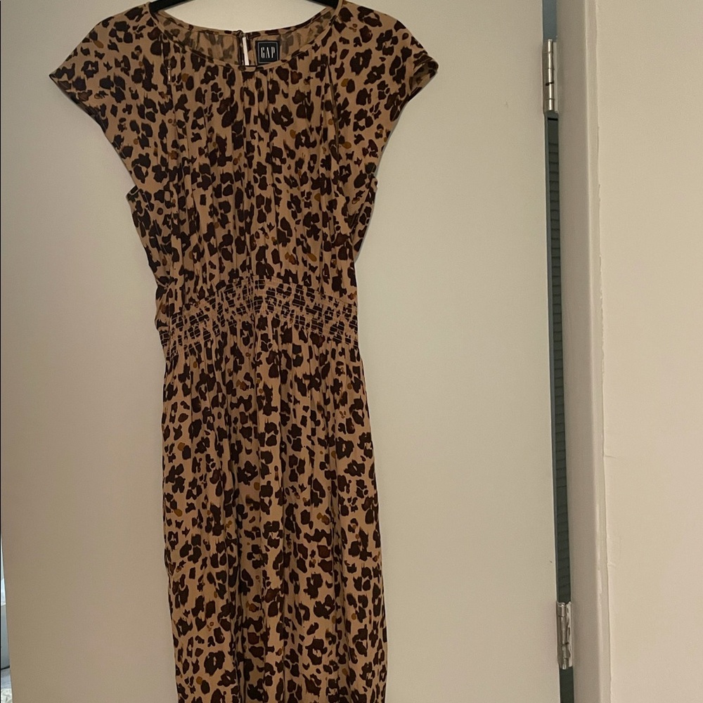 Leopard print Gap maternity dress